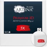 Artina 3D Premium Set van 5 Schildersdoeken 90x90 cm