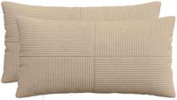 vidaXL Kussensloop 2 pcs ALMELO Taupe 40 x 70 cm corduroy