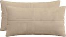 vidaXL Kussensloop 2 pcs ALMELO Taupe 40 x 70 cm corduroy