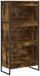 vidaXL Boekenkast Rook Eik 60 x 30 x 121 cm Bewerkt Hout
