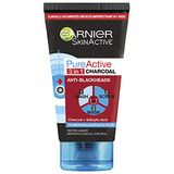 GARNIER Pure Active 3-in-1 Houtskool Gezichtscrème, Peeling en Gezichtsmasker, 150 ml