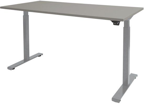 Schaffenburg Zit Sta Bureau - Elektrisch 120x80 grijs -alu frame