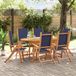 Maison Exclusive - Ensemble de salle à manger d'extérieur 7 pièces en bois massif d'acacia et Textilene
