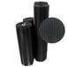 Rubber-Cal Zwarte rubberen bodem met fijne groeven, brede matten, dikte 0,3 cm, breedte 91,4 cm, 6 verschillende lengtes.