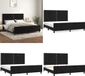 vidaXL Bedframe met hoofdeinde fluweel zwart 180x200 cm