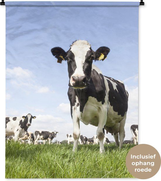 1001Tapestries Wandkleed - Koeien - Boerderij - 90x120 cm - Katoen