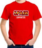 Bellatio Decorations Rood Spain fan t-shirt voor kinderen - Spain supporter - Spanje supporter - EK/ WK shirt / outfit 134/140