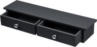en.casa H.T. Trade Service GmbH & Co. KG Wandplank met 2 lades zwevend MDF 60x15x10 cm zwart