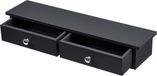 en.casa H.T. Trade Service GmbH & Co. KG Wandplank met 2 lades zwevend MDF 60x15x10 cm zwart