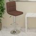 Maison Exclusive Tabouret de bar, marron, avec revêtement en tissu