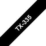 Brother TX-335 labelprinter-tape Zwart op wit