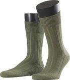 FALKE Teppich im Schuh eenkleurig wol sokken heren groen - maat 43-44