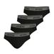 Athena - Set van 4 herenslips Ecopack – slips van 100% katoen – klassieke ergonomische pasvorm, voering voor, comfort en grip – Oeko-Tex-label – zwart-zwart-zwart, 5 (XL), Zwart, XL