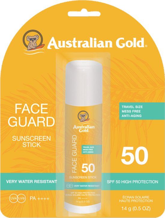 Australian Gold SPF 50 Face Guard Stick - 14g - Waterproof - Anti-Wrinkle