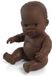 MINILAND Babypop - Afrikaans Meisje 21Cm - Met Vanillegeur - Waterdicht - 10 Maanden