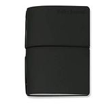 VELOFLEX N132114 - Bullet Journal, notitieboek, 13 x 21 cm, geregenereerd leer, zwart, elastiek, met 2 boekjes: blanco puntraster & kalender inlegvel