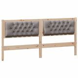 vidaXL Hoofdbord Massief Grenenhout Bruin en Taupe 180 cm