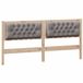 vidaXL Hoofdbord Massief Grenenhout Bruin en Taupe 180 cm