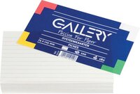 Gallery witte systeemkaarten 75 x 125 mm gelijnd pak 100 stuks