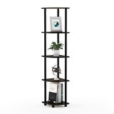 Furinno 5-laags hoek multifunctionele display rekken, bruin