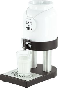 Casselin Porselein Koude Melk Dispenser - 4 Liter - RVS