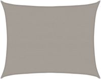 vidaXL Zonnezeil 160 g/m² rechthoekig 6x8 m HDPE lichtgrijs