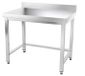 Goldinox Table de travail en inox 1200 x 500 mm adossée avec renfort premium