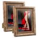 PETAFLOP Rustieke fotolijst 13 x 18 cm, set van 2, wand- en tafelfotolijst, bruin