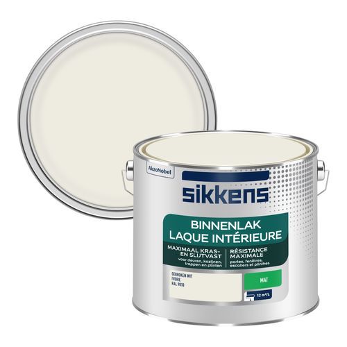 Sikkens binnenlak mat RAL9010 2,5L
