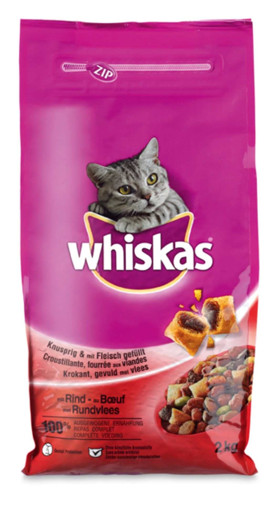 Whiskas Brokjes Adult Rund - 1,9 kg