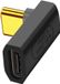 Merkloos USB C Female naar USB C Male 90° Hoekadapter - Zwart