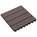 vidaXL Terras Tegel 3D-Design Donkerbruin 30 x 30 cm WPC (11 stuks)