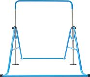 Barre de gymnastique pour enfants réglable horizontalement Bleu