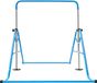 Barre de gymnastique pour enfants réglable horizontalement Bleu