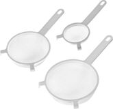 Westmark Set van 3 theezeef Ø 8 cm, huishoudelijke zeef Ø 14 cm + Ø 18 cm, speciaal kunststof, wit, 128722E6