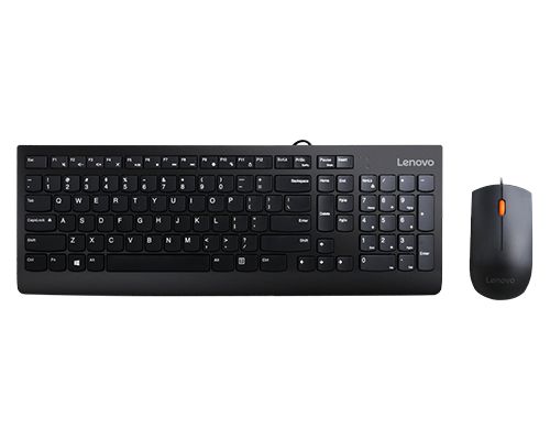 Lenovo 300 - Toetsenbord en Muis - USB - QWERTY US - Zwart