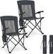 TRVLMORE Campingstoelen - Opvouwbaar - 2-Pack - Grijs