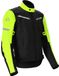 Acerbis X-Street, veste textile imperméable, Noir/Jaune Néon, S