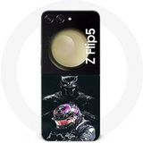 Samsung Galaxy Z Flip5 Hoesje Lewis Hamilton Zwarte Panter