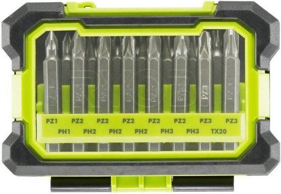 Ryobi 15-delige schroevendraaierset PH / PZ / TX-beveiliging