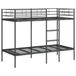 VidaXL Stapelbed 90x195.5x150 cm Staal Zwart