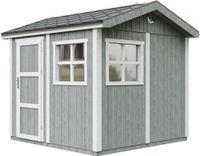 Timbela M913-CAVERN STEEL - LP SmartSide Tuinhuis op houtbasis - 5,9 m² - 250x294xH252 cm - met vloer en verf
