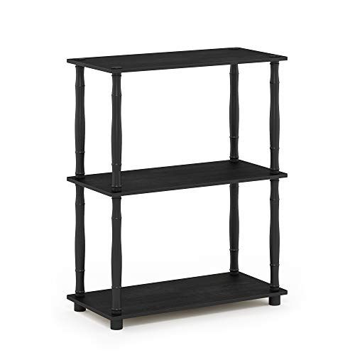 Furinno Compacte multifunctionele plank met 3 niveaus - Americano/zwart - 59,9 x 74,9 x 29 cm