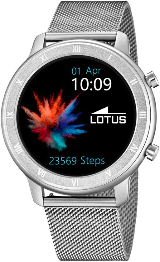 Lotus Heren 50037/1 Smartwatch Roestvrij Staal Zilverkleurig