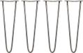 MonsterShop Skiski pieds de table hairpin - acier - 4x40,6cm - 2 barres 10 mm