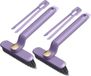 Holland Connections 2 pièces brosse à joints pour salle de bain, brosse de nettoyage de joints, brosse de nettoyage d'angle, brosses dures, brosse de nettoyage de fentes, rainures de fenêtre, brosse de nettoyage, nettoyage pour salle de bain, cuisine - violet, plastique