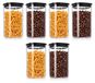 Arendo Set van 6 weckpotten, 1200 ml elk, borosilicaatglas, temperatuurbestendig