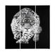 Homemania Feline-afbeelding, 3-delig, dieren, woonkamer, kinderkamer, meerkleurig, 69 x 3 x 50 cm, HM203PKNV-240, polyester, hout