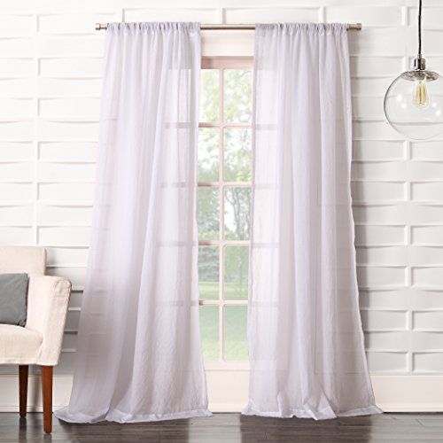 918 Tayla Sheer Voile Rod Pocket Curtain Panel