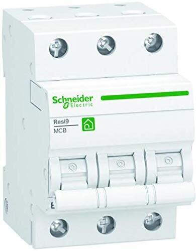 SCHNEIDER ELECTRIC 1334287 SCHN stroomonderbreker Resi9 3P B20A karakteristieken 6kA, wit